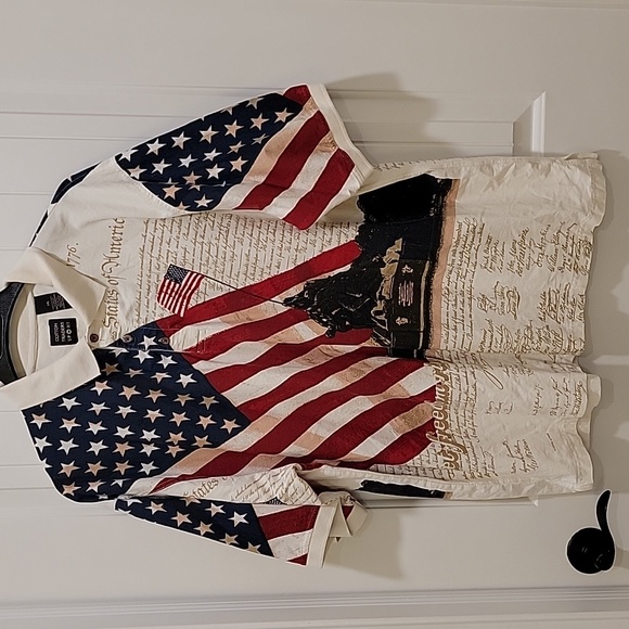 Cotton Traders Sport American Flag Polo Shirt Size XXL 🇺🇸 - Picture 8 of 8
